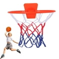 thumbnail image 1 of Soporte de pared silencioso para aro de baloncesto para interiores con bola de tamaño 7, 1 of 9