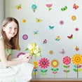 thumbnail image 5 of HaoXun Spring Flower Wall Decal Self-Adhesive PVC Wallpaper for Kindergarten Classroom Decoration - Hummingbird Butterfly Design Removable Window Stickers (97x40cm), 5 of 7