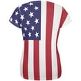thumbnail image 2 of 4th of July American Flag All Over Womens T-Shirt - Large, 2 of 2