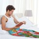 thumbnail image 5 of Fotbe Tropical Jungle Flamingo Pantalones de Pijama para Hombre, Pantalones de Dormir, Pantalones de Casa con Cintura Ajustable y Bolsillos-XX-Large, 5 of 6