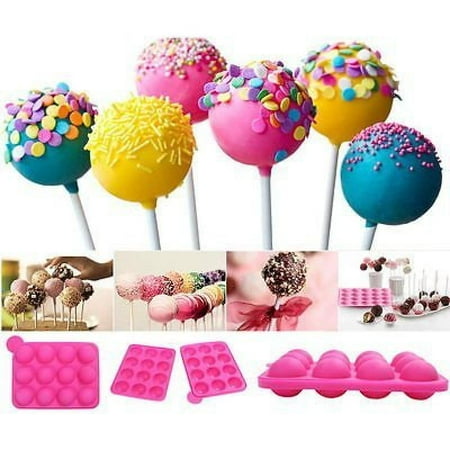 Cupcake Lollipop Mold - Silicone Cake Pop Mould Cupcake Mold Lollipop Sticks Baking Tray Stick Tool