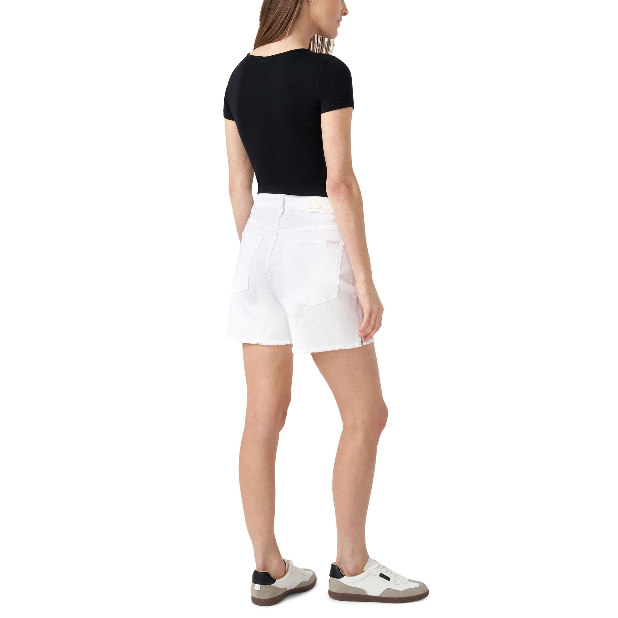 Seven7 Women’s High Rise Weekend Denim Shorts — 3-Piece Bulk Bundle (White, Assorted Sizes) 3