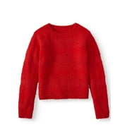 Wonder Nation Novelty Popcorn Pullover Sweater (Little Girls, Big Girls & Plus)