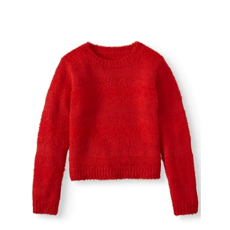 Wonder Nation Novelty Popcorn Pullover Sweater (Little Girls, Big Girls & Plus)