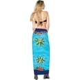 thumbnail image 3 of HAPPY BAY Women's Beachwear Summer Bikini Wraps Beach Wrap Swimwear Swim Cover up Skirt Swimsuit Sarong Coverups for Women One Size Turquoise, Palm Tree, 3 of 5