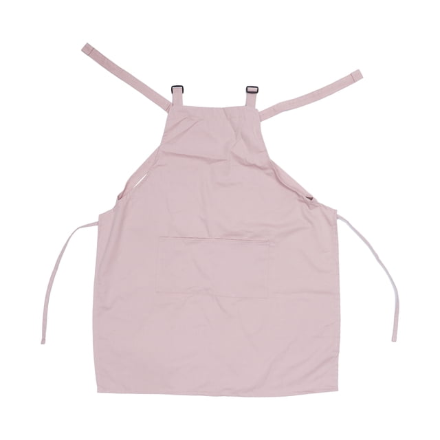 1 Set de Delantal de Cocina con Banda para la Cabeza, Delantal de Algodón para Cocinar y Hornear, Delantales Impermeables para Hombres y Mujeres, Rosa