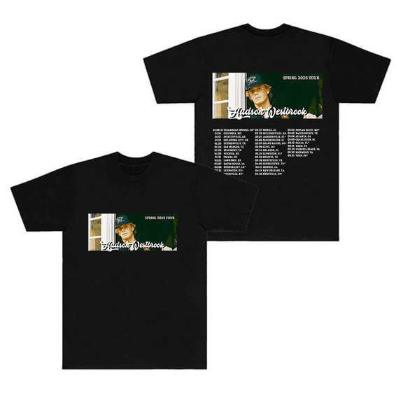 Hudson Westbrook Merch T-Shirt Spring 2025 Tour Loose Short Sleeve Men Women Top Tees