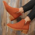 thumbnail image 3 of Aayomet Womens Winter Boots Ankle Boots Short Boots Single Shoes for Ladies Casual Shoes (Orange, 7), 3 of 5