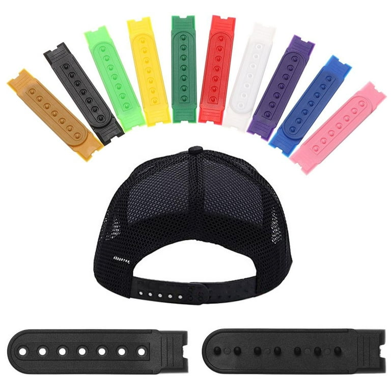 5 Sets POM Material Cowboy Hat Accessories Colorful Baseball Cap Clip Strap Snapback  Extender Hats Repair Fasteners Snapback Strap Replacement Straps Buckle