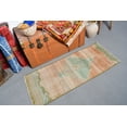 thumbnail image 3 of Small Rugs, Turkish Rug, Vintage Rug, Antique Oushak Rugs, Rugs For Bathroom, 1.8x4.4 ft Orange Rug, Colorful Rug, Handmade Wool Rug, 13403, 3 of 10