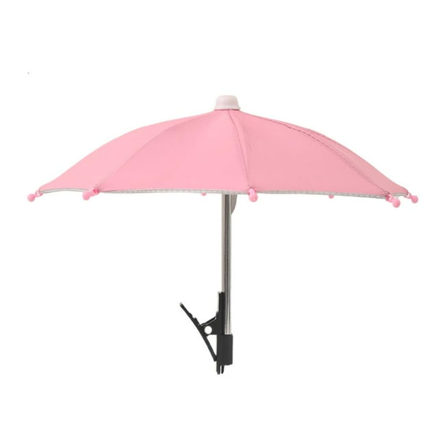 Mobile Phone Sunshade Umbrella-clip Type Parasol Phone Holder Rainproof QAD