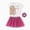 White, variant on Barbie Girls Dresses Sets 3 Piece Outfit Set Graphic T-Shirt Plaid Tulle Skirt with Scrunchie Girls Fashion Sizes 6-7Y
