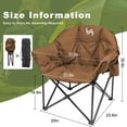 thumbnail image 3 of Slsy 2 Packs Oversized Camping Chair, Fully Padded Folding Moon Saucer Chair for Adults, Heavy Duty Folding Chair with Cup Holder & Carry Bag, Supports 500LBS, 3 of 7