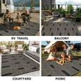 thumbnail image 3 of Kzaei Waterproof Outdoor Rug, 9'x12' Reversible Plastic Camping Area Rugs, Black & Brown, 3 of 7