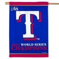 thumbnail image 2 of MLB Texas Rangers 2023 World Series Champion 28" x 40" 2 Sided Vertical Flag, 2 of 5