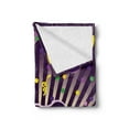 thumbnail image 2 of New Orleans Soft Flannel Fleece Throw Blanket, Freehand Drawing of Mardi Gras Themed Cartoon with Colorful Dots and Stripes, Cozy Plush for Indoor and Outdoor Use, 70" x 90", Multicolor, by Ambesonne, 2 of 5