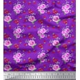 thumbnail image 1 of Soimoi Cotton Jersey Fabric Dot,Leaves & Rose Floral Fabric Prints by Yard 58 Inch Wide, 1 of 3