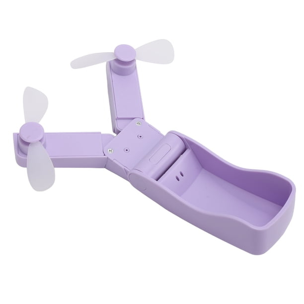 Ventilador Portátil, Dual Heads USB Recargable 3 Velocidadas Ventilador de Bolsillo Portable Mini para viajar en Casa