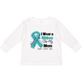 thumbnail image 3 of Inktastic Mom Ovarian Cancer Ribbon Boys or Girls Long Sleeve Toddler T-Shirt, 3 of 5