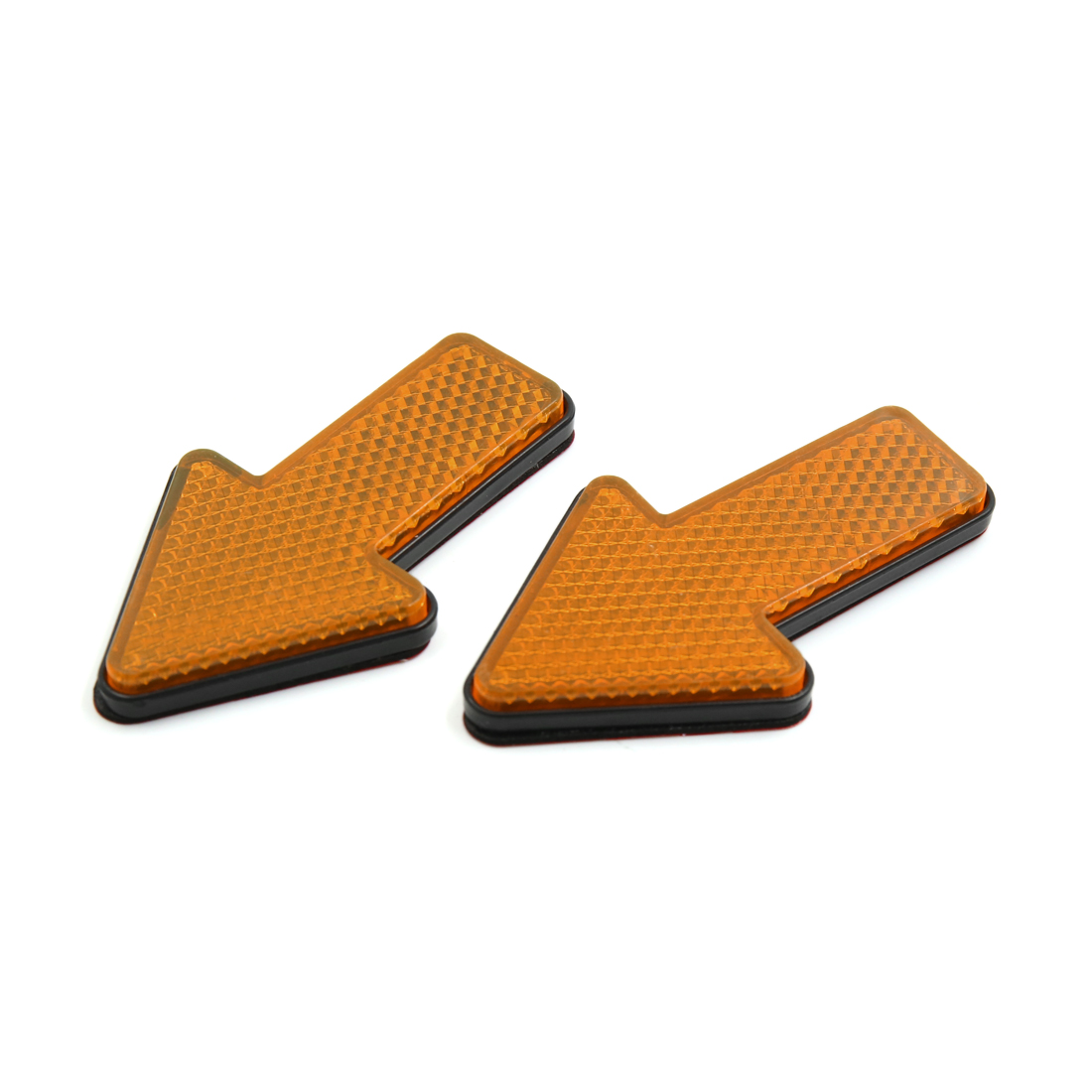 2pcs Yellow Plastic Arrow Shape Universal Reflector Reflective Plate