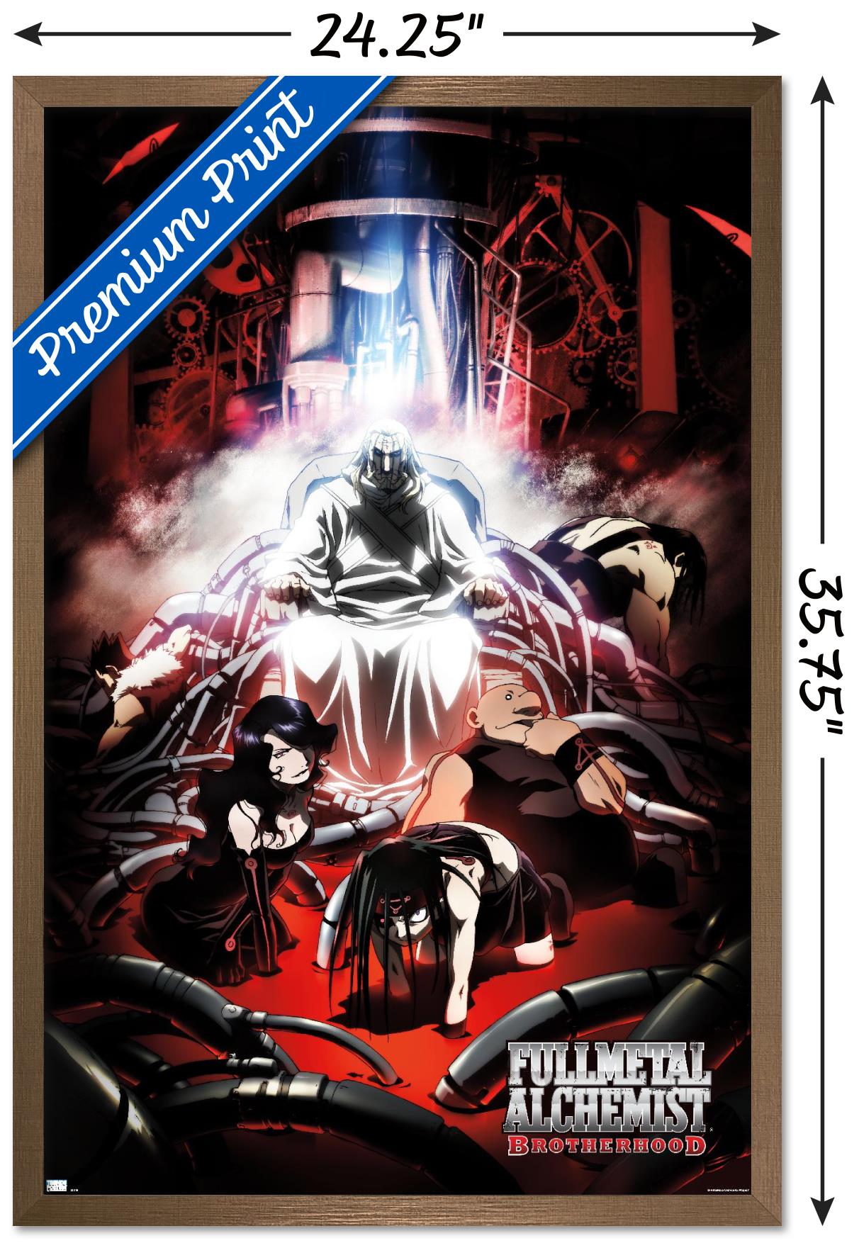 Fullmetal Alchemist: Brotherhood - Key Art 3 Wall Poster, 22.375" x 34" Framed