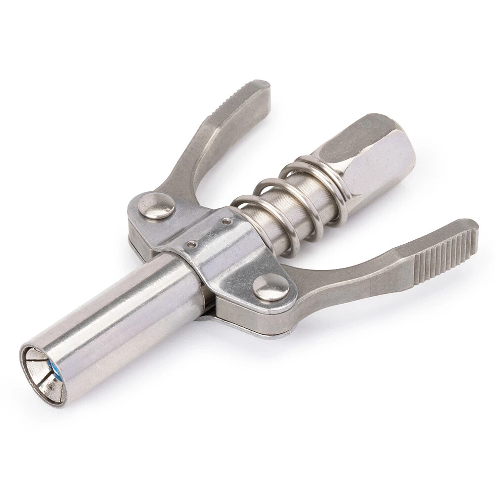 Grease Gun Coupler Double Handle High Pressure Quick Release Lock Oil Nozzles