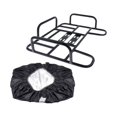 thumbnail image 2 of Bike Rear Basket Basket Large Capacity Delivery Shelf with Side Rail Rear Bike Cargo Rack with Protective Cover for Mountain Bikes, 2 of 10