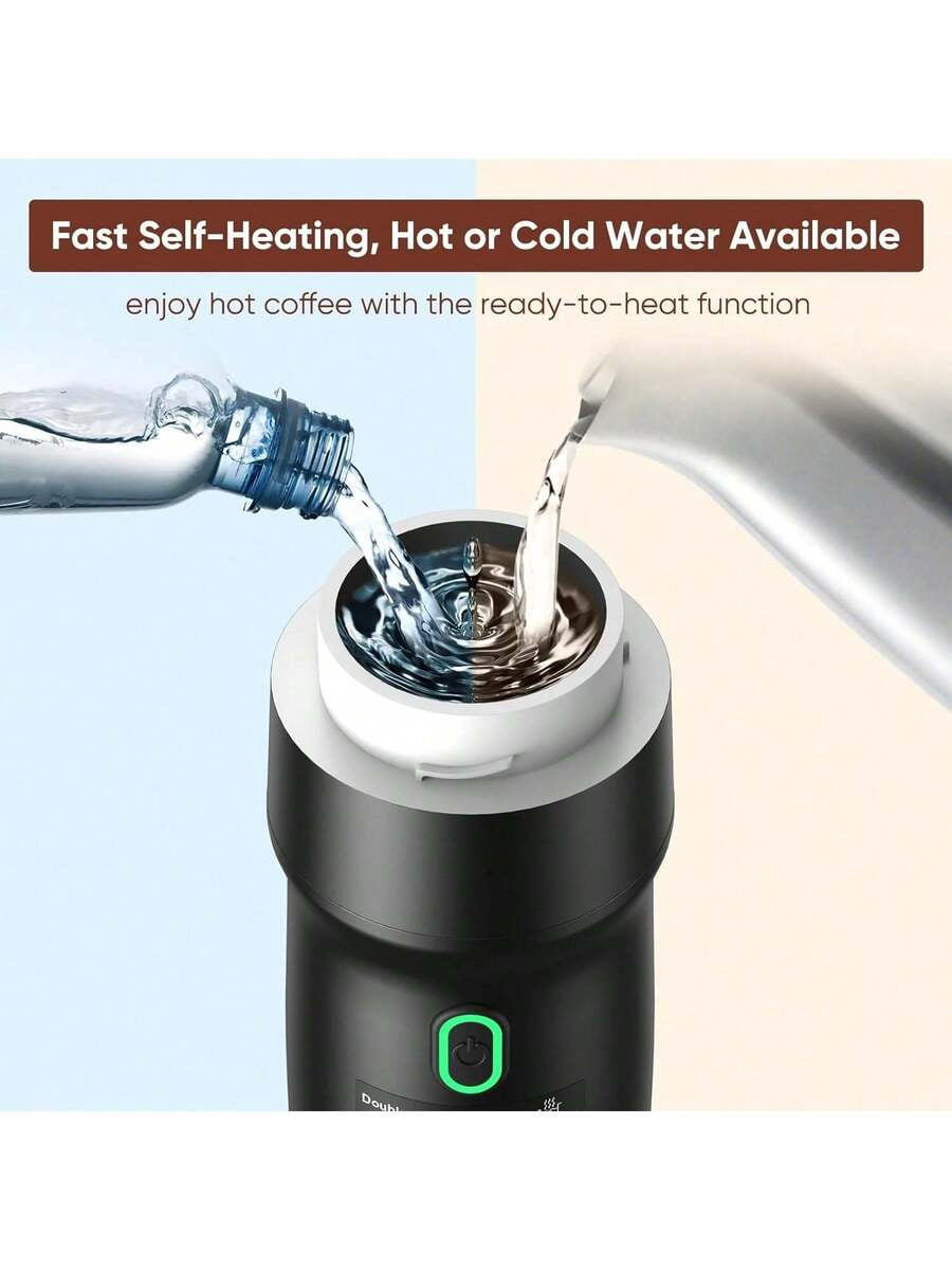 Portable Coffee Maker For Travel, Portable Electric Espresso Machine, Car Self-Heating Coffee Maker With USB-DC, Travel Coffee Machine For Camping, Compatible With NS Capsules & Ground Coffee