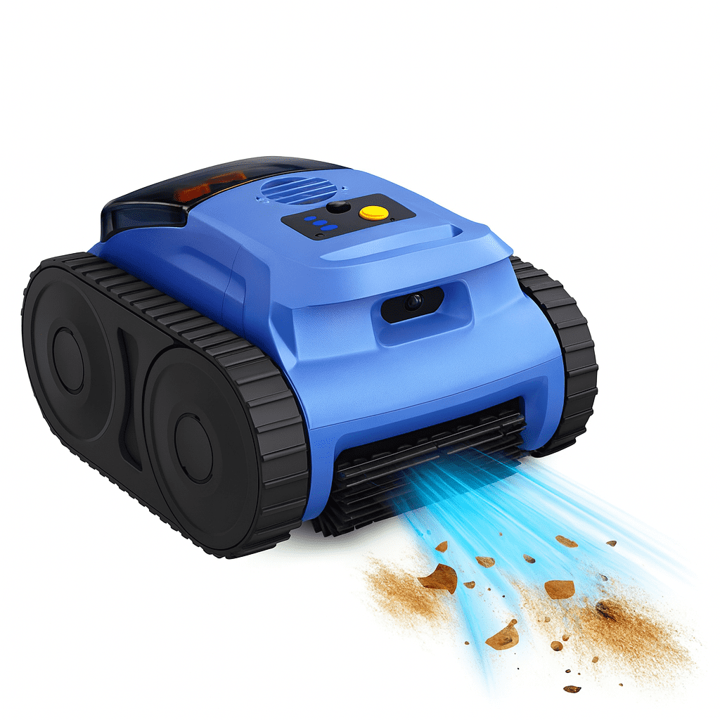 Cordless Robotic Pool Cleaner for In-Ground & Above-Ground Pools, Dual-Drive, Floor/Wall/Waterline Coverage, Easy-Clean Filter