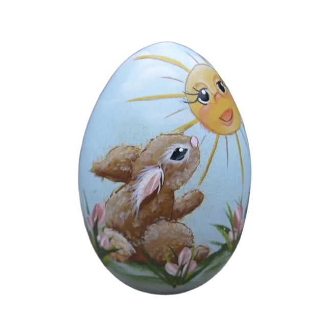 SIYTUAU Foam Easter Egg Decoration Set With Hand Painted Animal Patterns For Home Party Table Centerpiece Wreath Spring Holiday Decor
