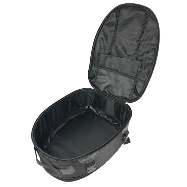 Mochila impermeable para motocicleta Vislone, bolsa trasera expandible hasta 28L con correas ajustables, ideal para cascos y accesorios - Hecha en tela Oxford 1680D resistente, color negro/gris