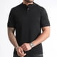 thumbnail image 2 of Camiseta de Manga Corta de los Hombres con Cuello Redondo, Mosca de 3 Botones Y Bloque de Color para Negocios, Diario Y Casual, 2 of 9