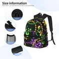 thumbnail image 5 of Vsdgher Mardi Gras6 Print Unisex Large Capacity Bookbag Schoolbag Casual Daypack for High School/College/Teens/Travel/Work, 5 of 8