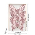 thumbnail image 3 of Beautynvta 3 Pcs Butterfly Christmas Decorations, Pink Glitter Mesh Butterfly Ornaments with Clips, Christmas Tree Hanging Ornaments, Holiday Crafts Butterfly Decorations, 3 of 6
