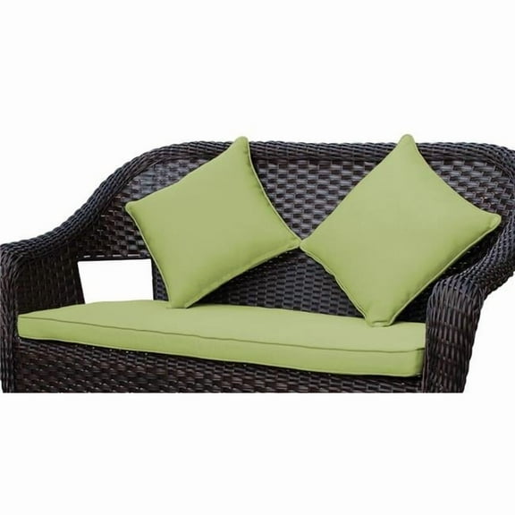 Jeco W00402-FS029CL 2 in. Clark Loveseat Cushion with 2 Pillows , Sage Green