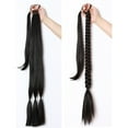 thumbnail image 3 of Komiseup Ponytail Braid Extensions Braid, Hair Extension Braid Synthetic Hair For Braiding Ponytail Hair Extensions, Long Hairpiece For Women 80 Cm, 3 of 3