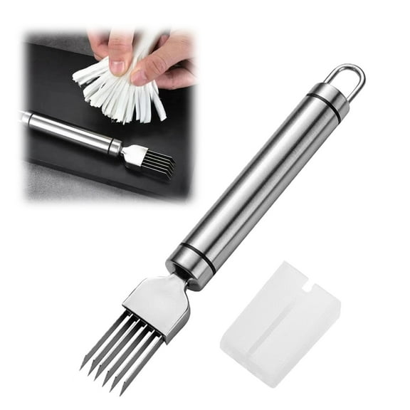 Clearance Cutter under $5 Silk The Stainless Steel 2024 Upgrade Chopped Green Onion Shredder Manual Scallion Cutter Fruit Vegetable Onion Garlic Cutter Food Slicer Kitchen Gadge