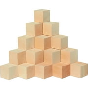 Unfinished Wood Craft Cubes 1-3/4-inch, Pack of 50 Large Wooden Blocks to Decorate, Wooden Cubes for Crafts and Dcor, by Woodpeckers