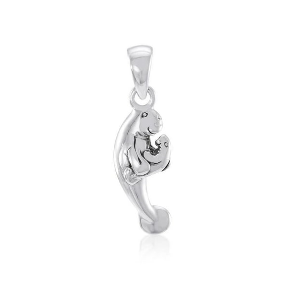 Manatee 925 Sterling Silver Pendant Fine Ocean Beach Sea Life Jewelry