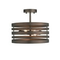 thumbnail image 3 of RADIANCE Goods Farmhouse 2 Light Rubbed Bronze Semi-Flush Ceiling Fixture 13" Wide, 3 of 4