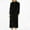 001 Black, variant on Women's Plus Size Velvet Long Dress Long Sleeve Crew-Neck Button Down Dresses Casual Solid Loose Long Dress