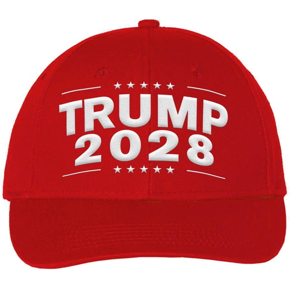 Trump 2028 Embroidered Baseball Cap, MAGA Hat, Make America Great Again, Patriotic USA Adjustable Dad Hat for Men and Women