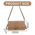 thumbnail image 2 of Fashion artificial leather shoulder bag underarm bag women's baguette bag crossbody bag - khaki, 2 of 5