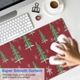 thumbnail image 4 of Long Mouse Pads for Desk,Red Christmas Tree and Snowflake Pattern Desk Mats on Top Of Desks, Desk Mouse Pad Extra Large with 3mm Non-Slip Base and Stitched Edge for Gaming,Office,Work,Home 31.5x11.8in, 4 of 5