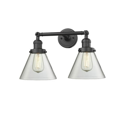 

Innovations 2-LT LED Large Cone 18 Bathroom Fixture - Oil Rubbed Bronze - 208-OB-G42-LED