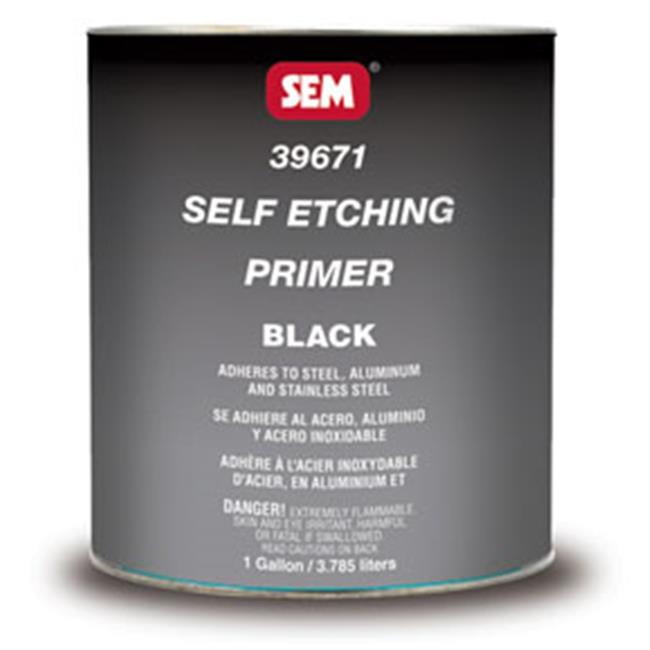 SEM Self Etching Primer, Adheres to Steel & Aluminum, Black, 1 Gallon