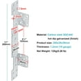 thumbnail image 3 of 8 PCS Adjustable Stair-Stringer Connector, Tie Straps Bracket Galvanized Steel Deck Stair Stringer Connector(18 Gauge) Silver, 3 of 4