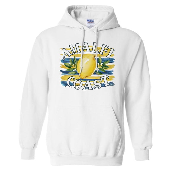 Amalfi Coast Hoodie Sweatshirt Unisex Large White