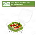 thumbnail image 3 of [350 Pack] 6x6 Clear Plastic Clam Shell Take Out Food Container - Take Out, Salad, Sandwich, Fruits, Polypropylene, Restaurant Supplies, Recyclable, Heavy Duty (6 x 6 inches), 3 of 8