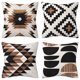 thumbnail image 1 of 4 fundas de almohada bohemias, color negro y marrón, abstractas, decorativas, para decoración del hogar, 18 x 18 pulgadas, 1 of 6